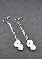 Loop Earplug Earrings - White