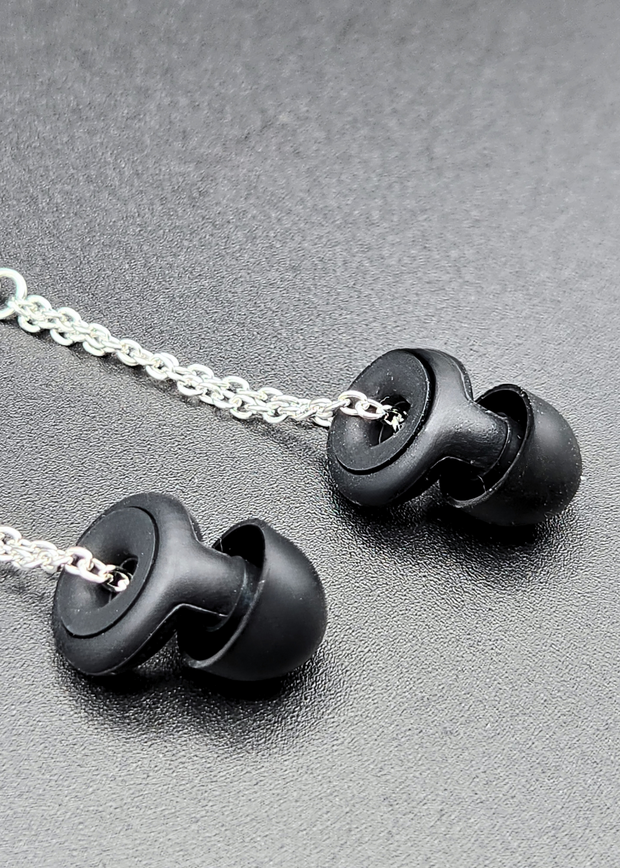 Loop Earplug Earrings - Black