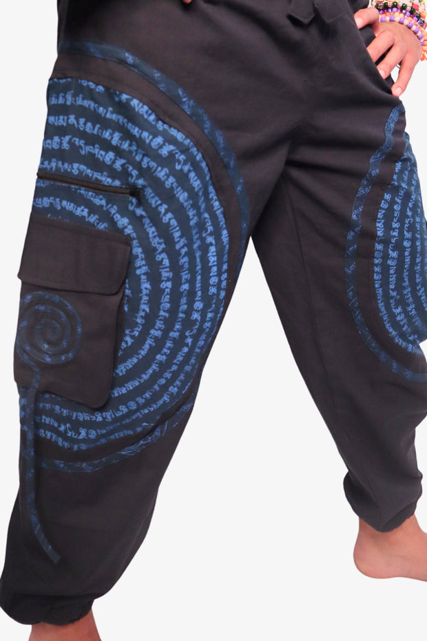 Flow Pants - Blue Spiral